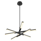 Modern Tiered Linear Sputnik Chandelier Warm Light 3000K Integrated LED Chandelier