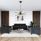 Modern Tiered Linear Sputnik Chandelier Warm Light 3000K Integrated LED Chandelier
