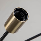 Black/ Gold Sputnik Semi Flush Mount Lamp Close to Ceiling Light Fixture for Living Room/ Kitchen/ Office/ Bedroom/ Foyer