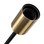 Black/ Gold Sputnik Semi Flush Mount Lamp Close to Ceiling Light Fixture for Living Room/ Kitchen/ Office/ Bedroom/ Foyer