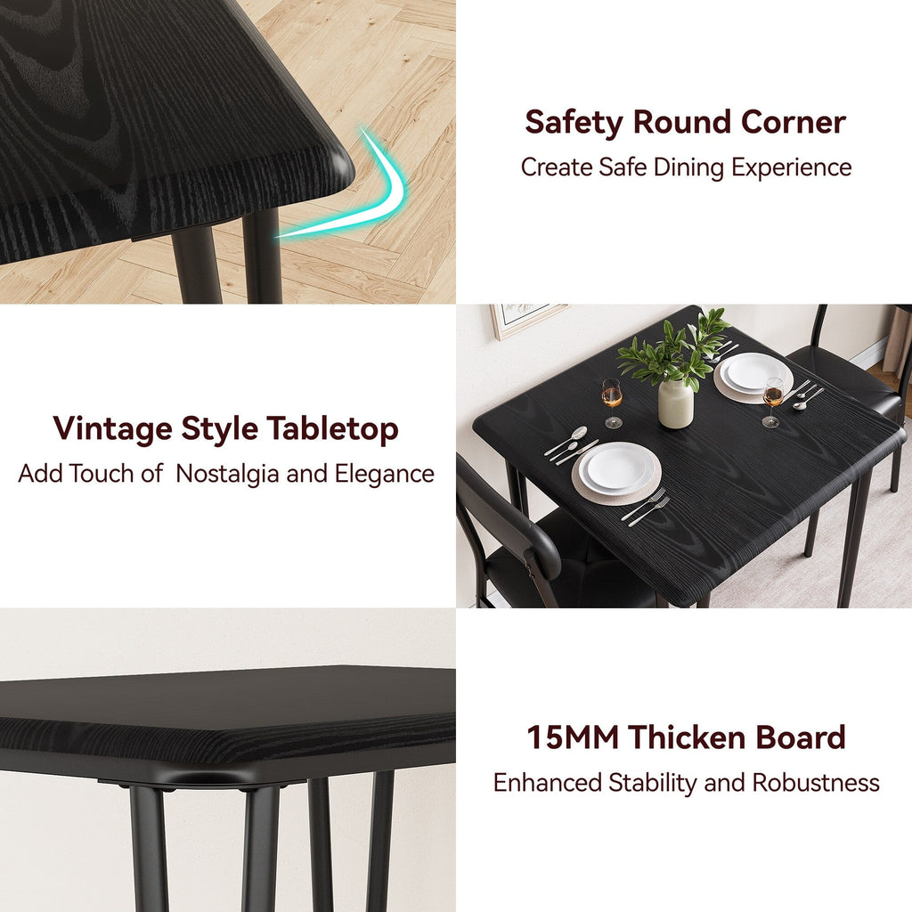 Modern kitchen Dinner Table Set for Dining Room - 3-Piece