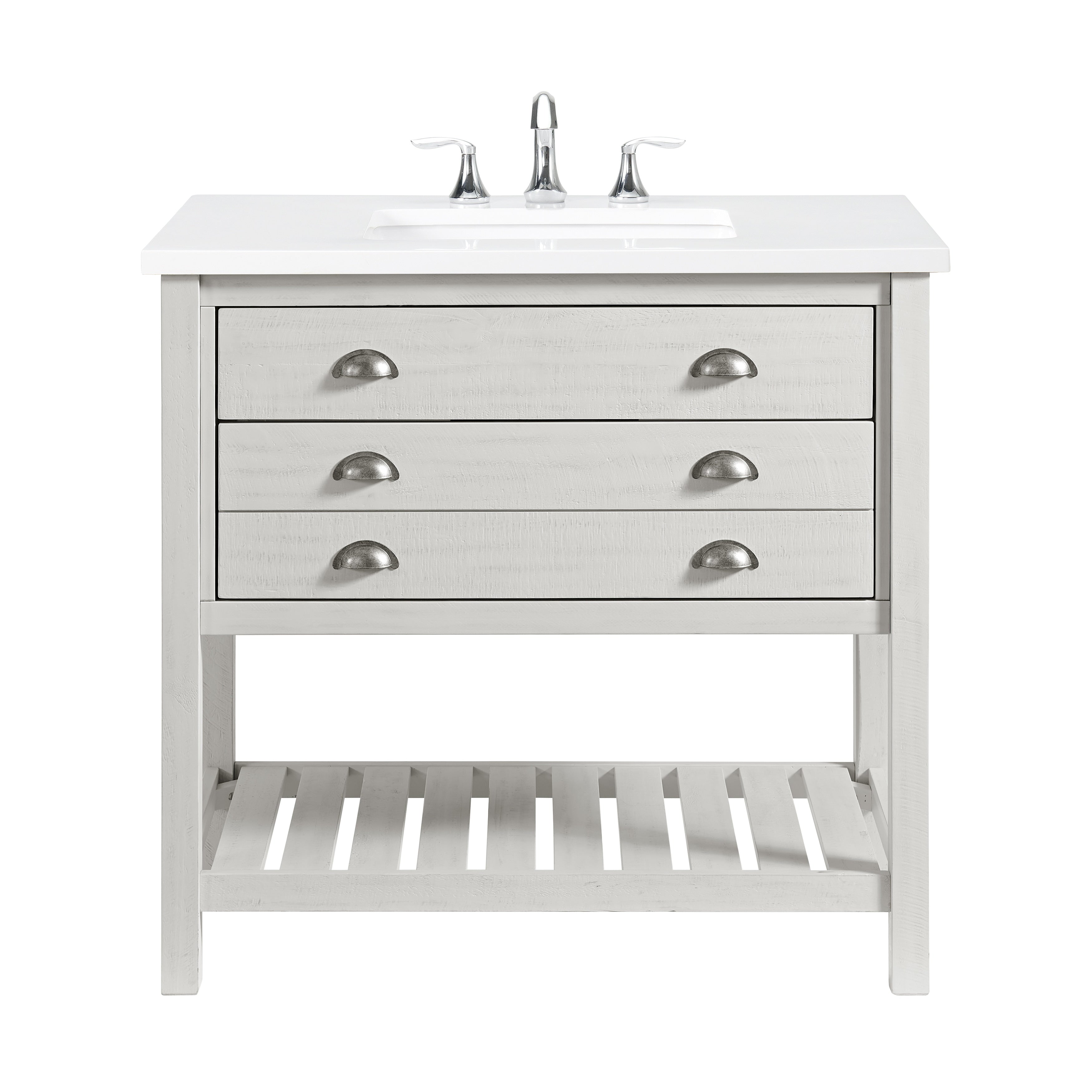 Monterey 37 Farmhouse Single Bathroom Vanity with Top