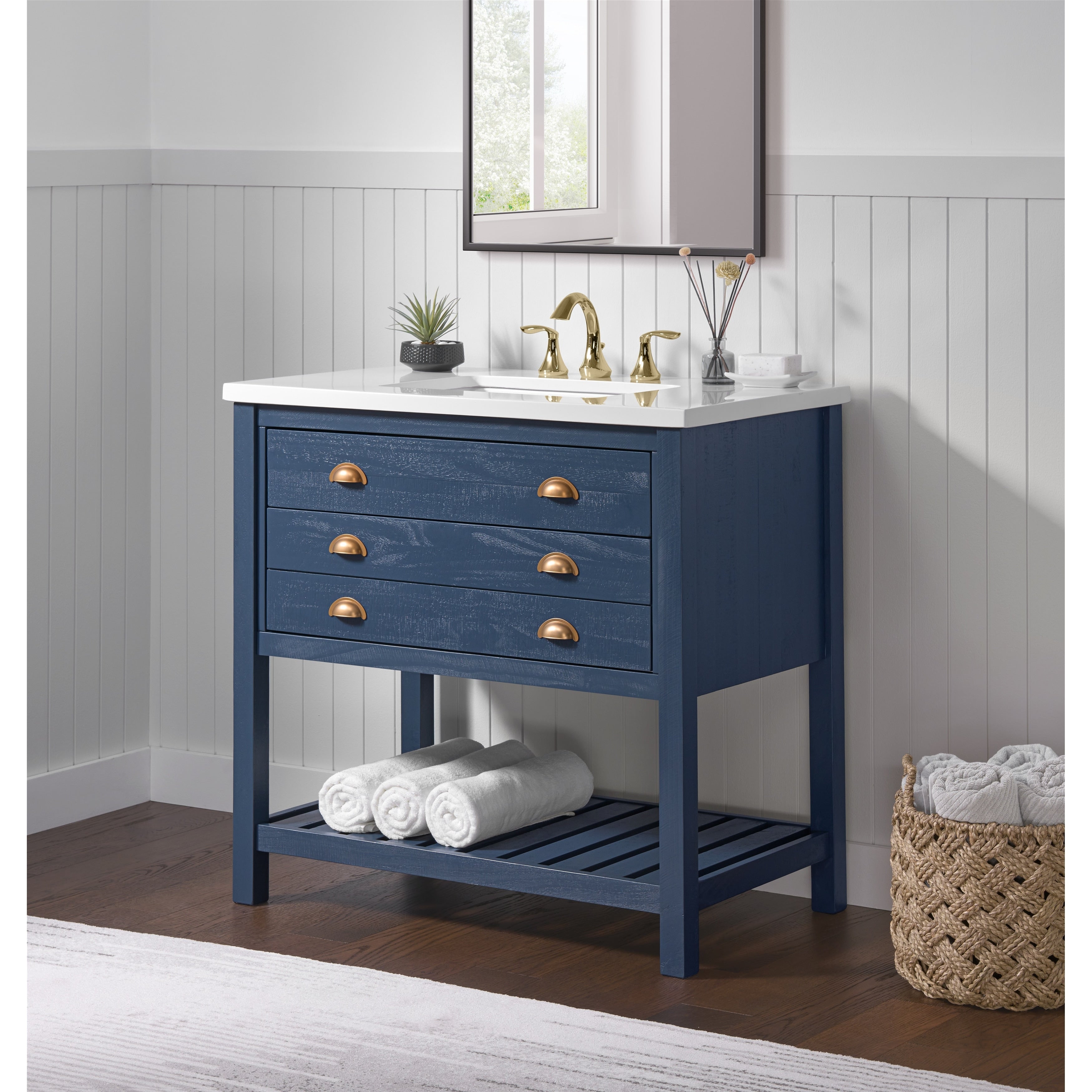 Monterey 37 Farmhouse Single Bathroom Vanity with Top