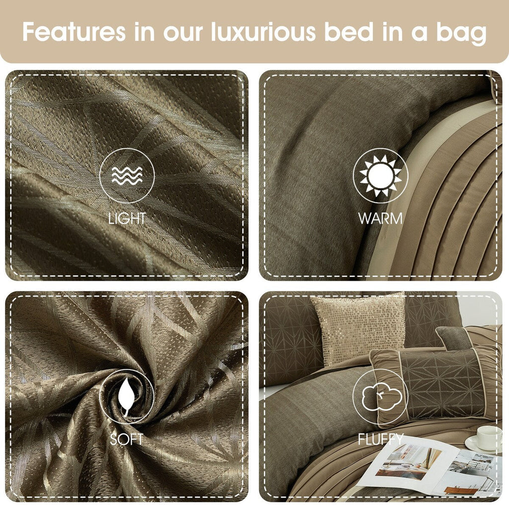 Nanshing Bryan 7 Piece Geometric Comforter Set