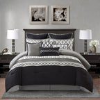Nanshing Calvin Luxury10-Piece Geometric Comforter Set