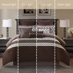 Nanshing Calvin Luxury10-Piece Geometric Comforter Set