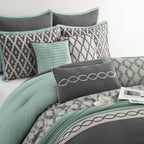 Nanshing Calvin Luxury10-Piece Geometric Comforter Set