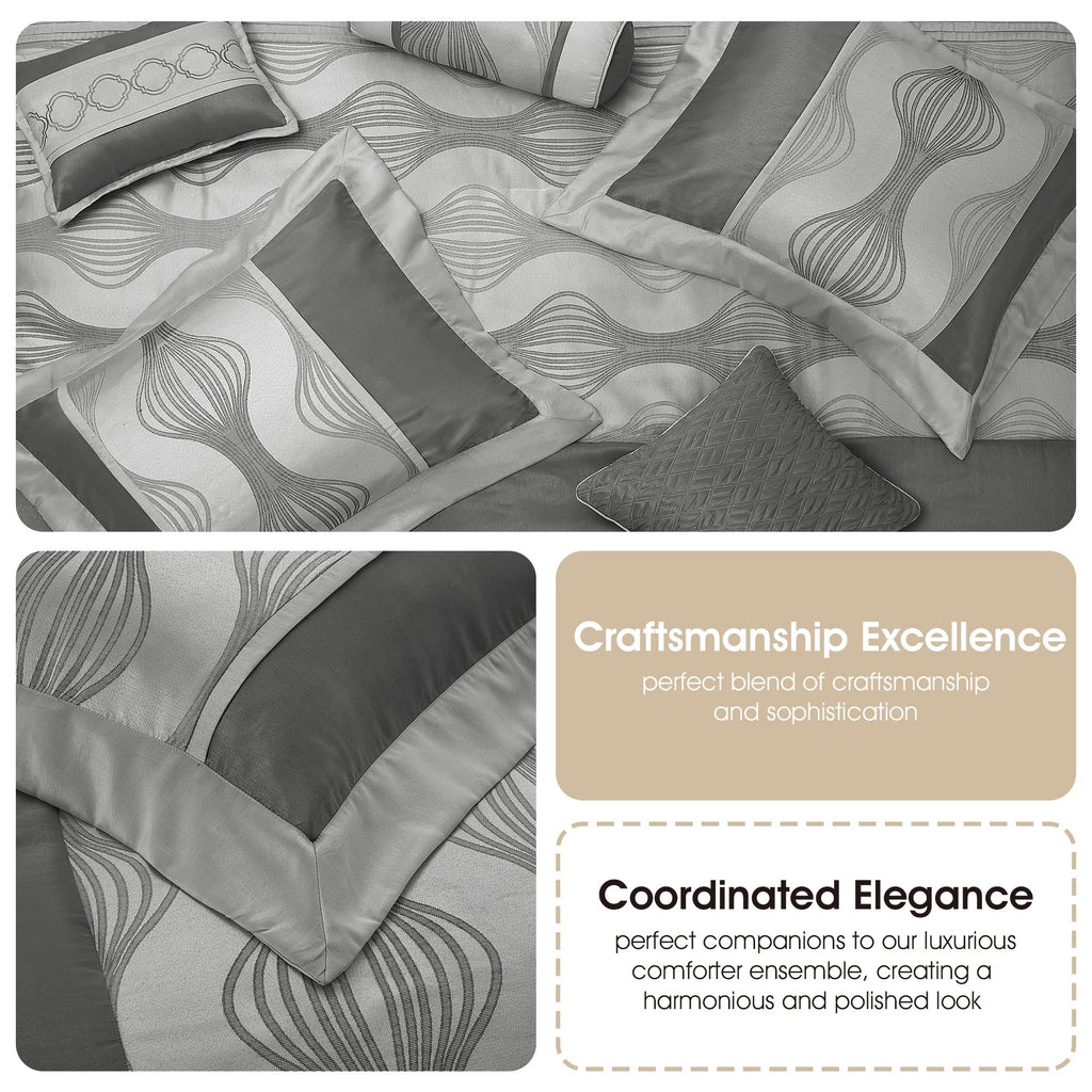 Nanshing Daniella 7-Piece Modern Geometric Comforter Set