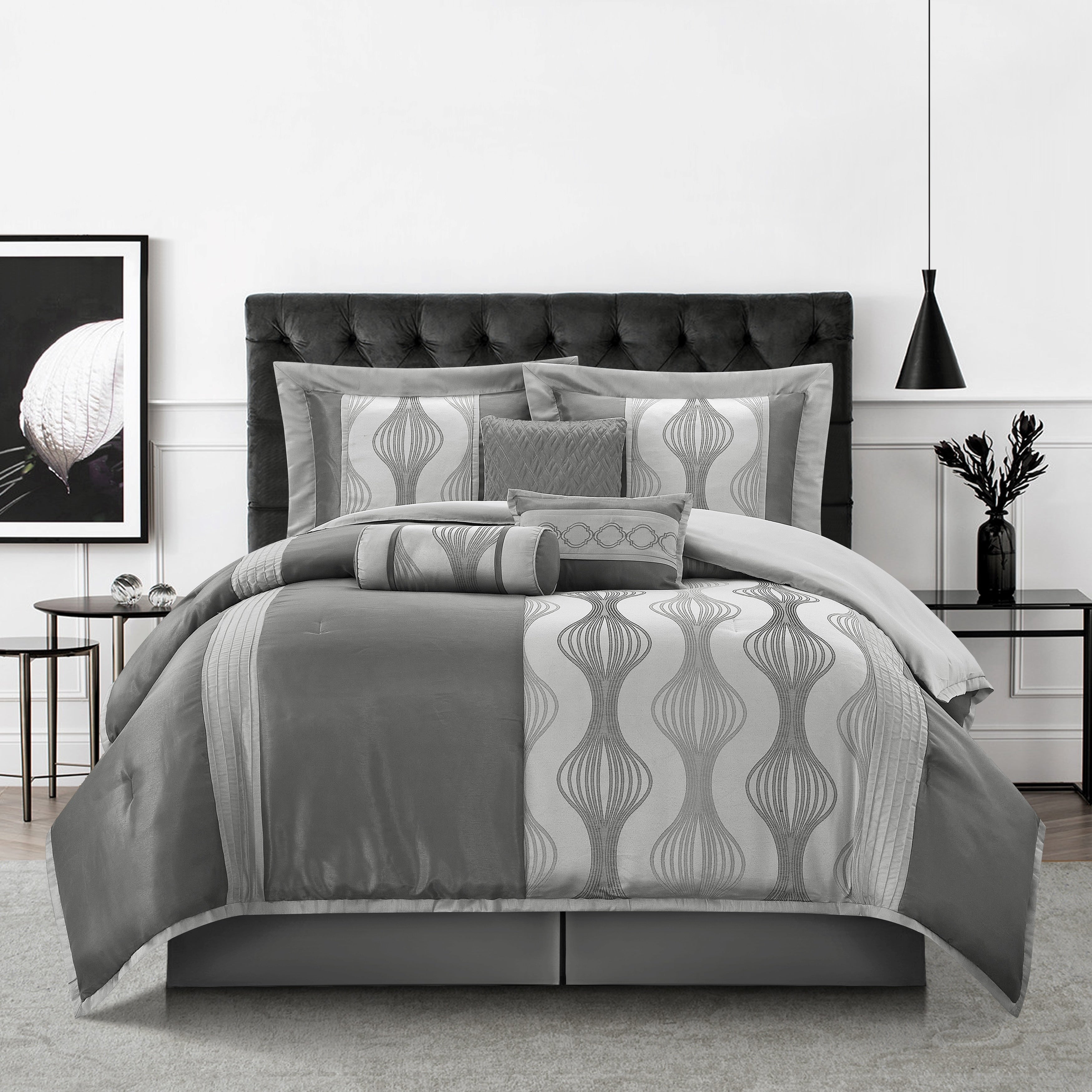 Nanshing Daniella 7-Piece Modern Geometric Comforter Set