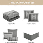 Nanshing Daniella 7-Piece Modern Geometric Comforter Set
