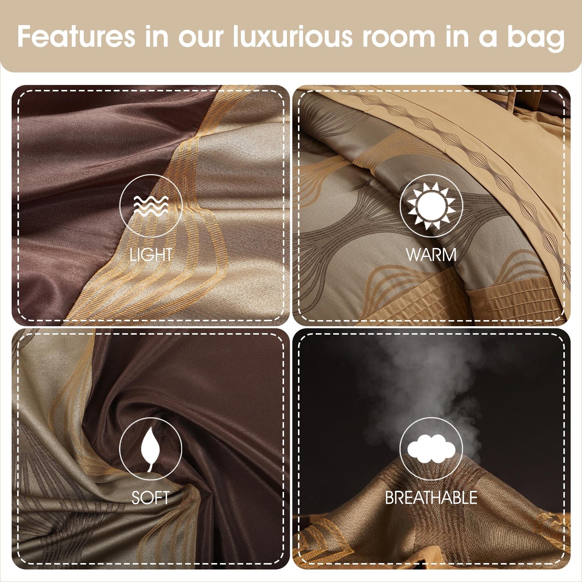 Nanshing Daniella 7-Piece Modern Geometric Comforter Set