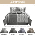 Nanshing Daniella 7-Piece Modern Geometric Comforter Set