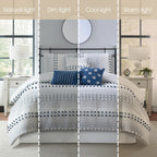 Nanshing Jessy Modern Striped 7 Piece Comforter Set