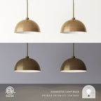 Nathan James Percy Modern 2-Light Pendant Island Light Fixture, Hanging Lights with Metal Shade and Adjustable Cord