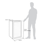 Newair 126-Can Capacity Beverage Refrigerator, Mini Fridge with Glass Door and Adjustable Shelves, Stainless Steel