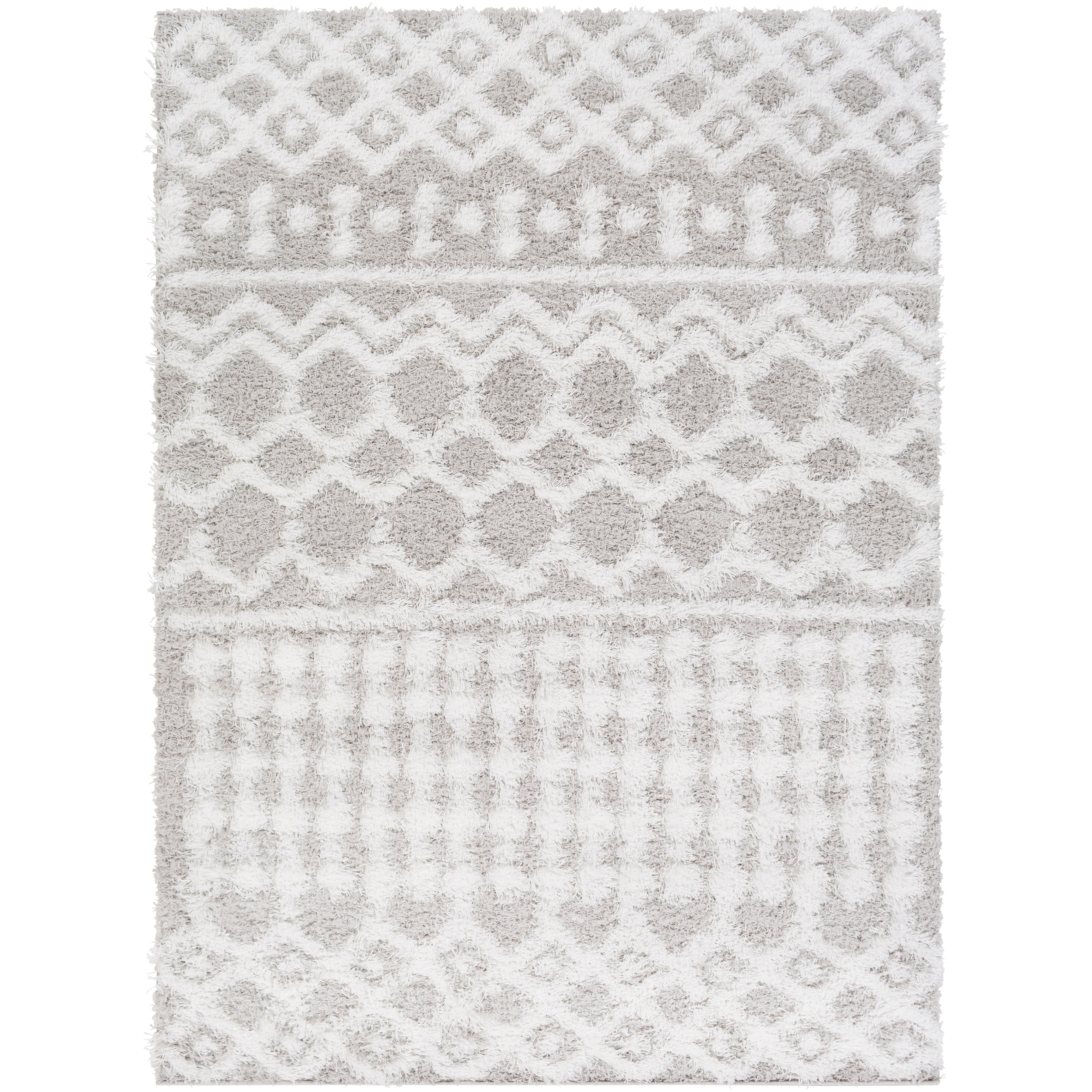 Livabliss Newton Geometric Moroccan Trellis Shag Area Rug