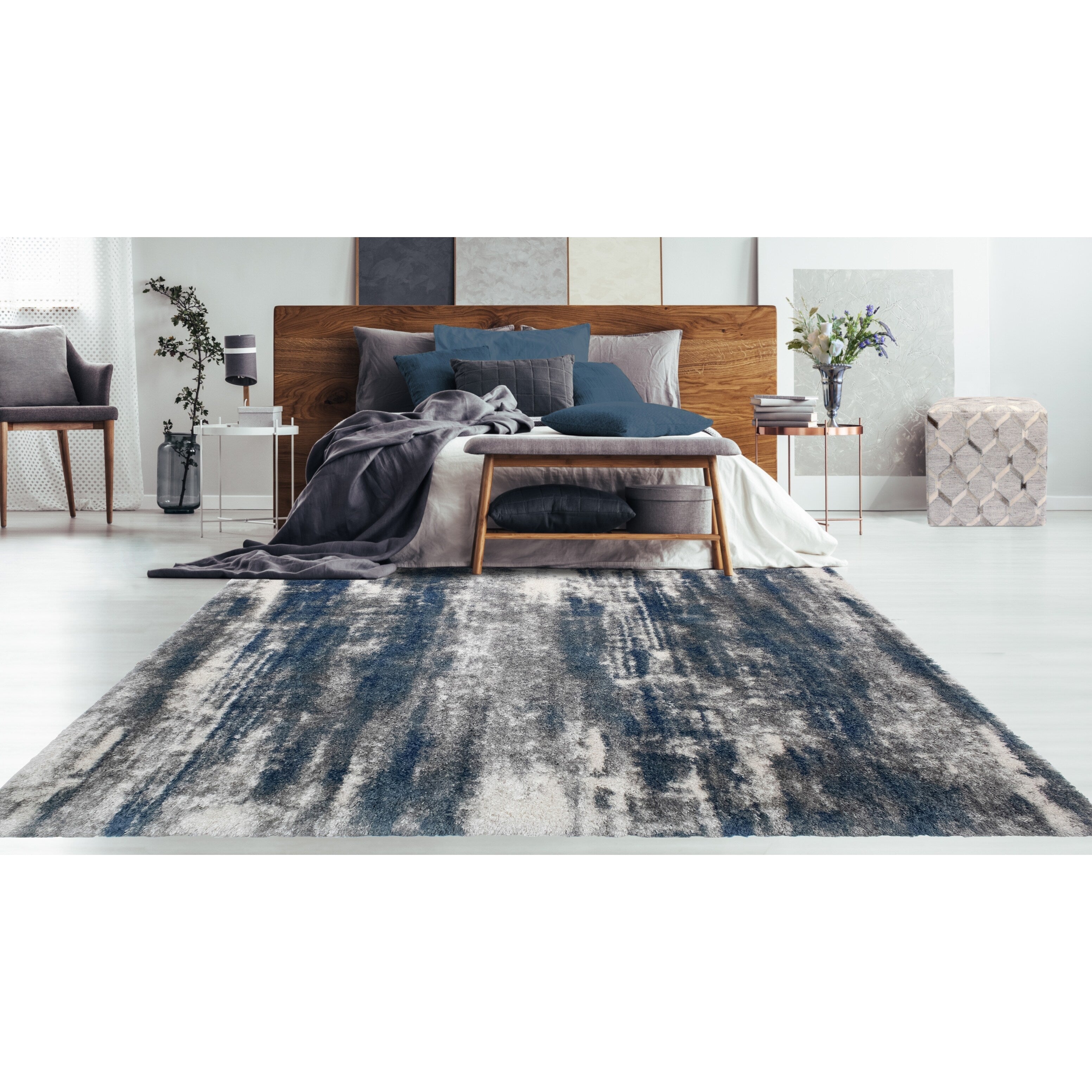 Noori Rug Lux Madison Abstract 2-Inch Shag Area Rug