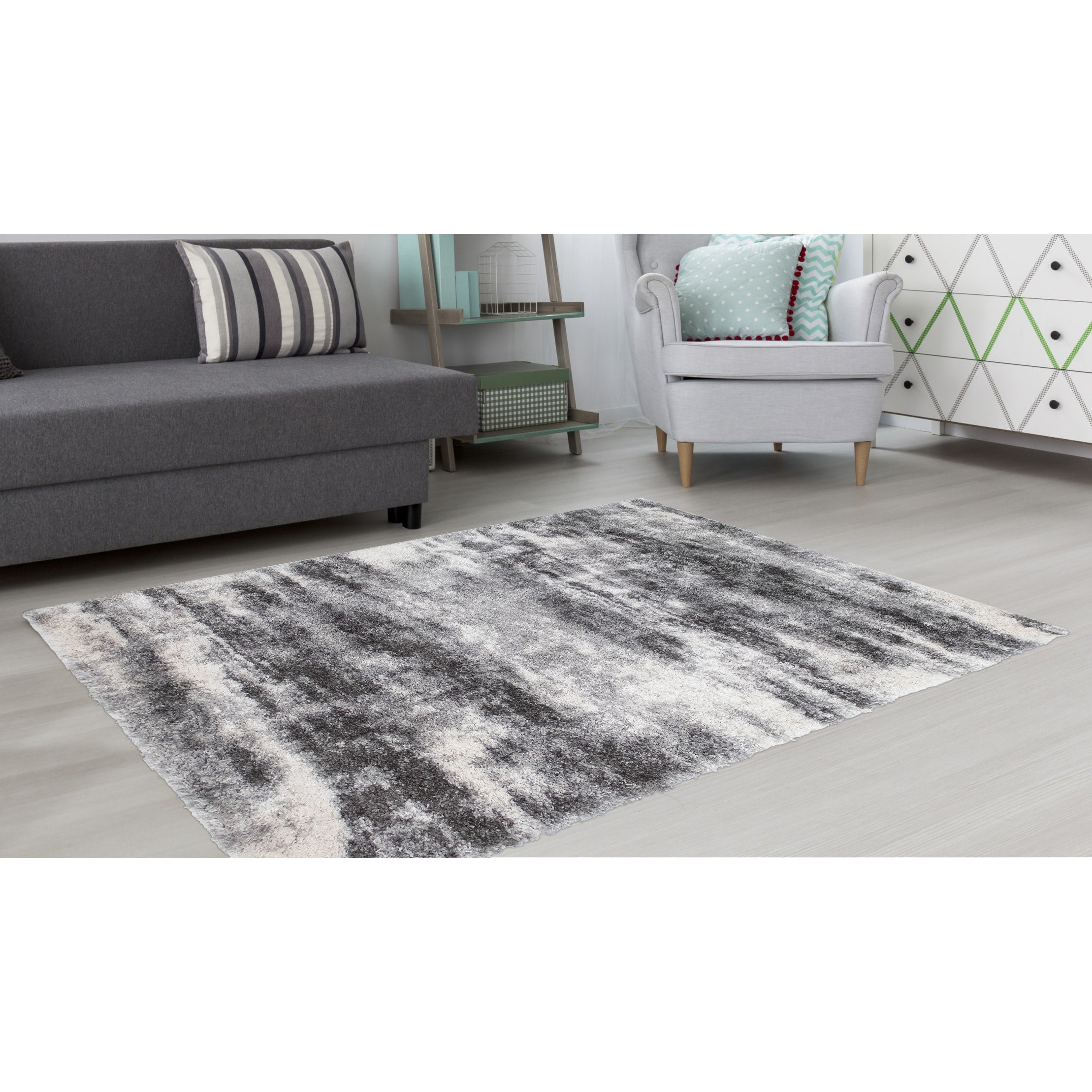 Noori Rug Lux Madison Abstract 2-Inch Shag Area Rug