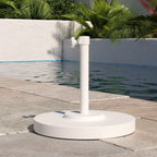 North Bend 50-pound Round Concrete Weighted Powdercoated Steel Umbrella Base by Havenside Home