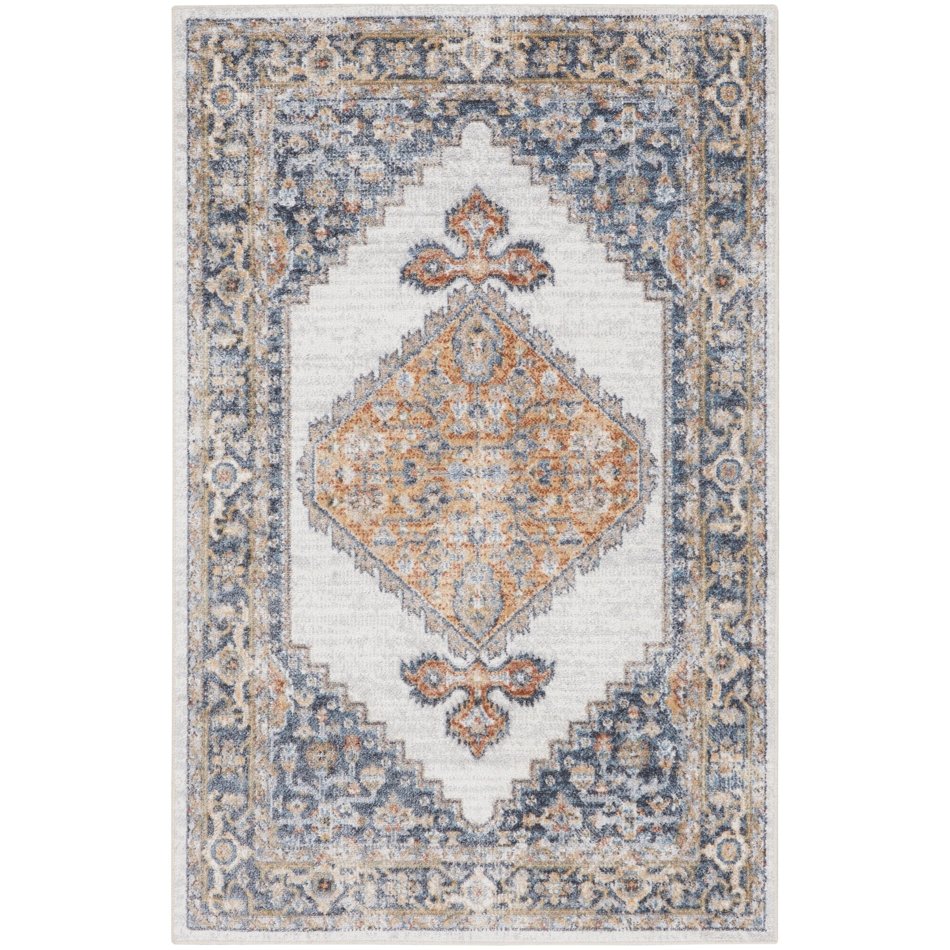 Nourison Abby Machine Washable Indoor only Persian Distressed Area Rug