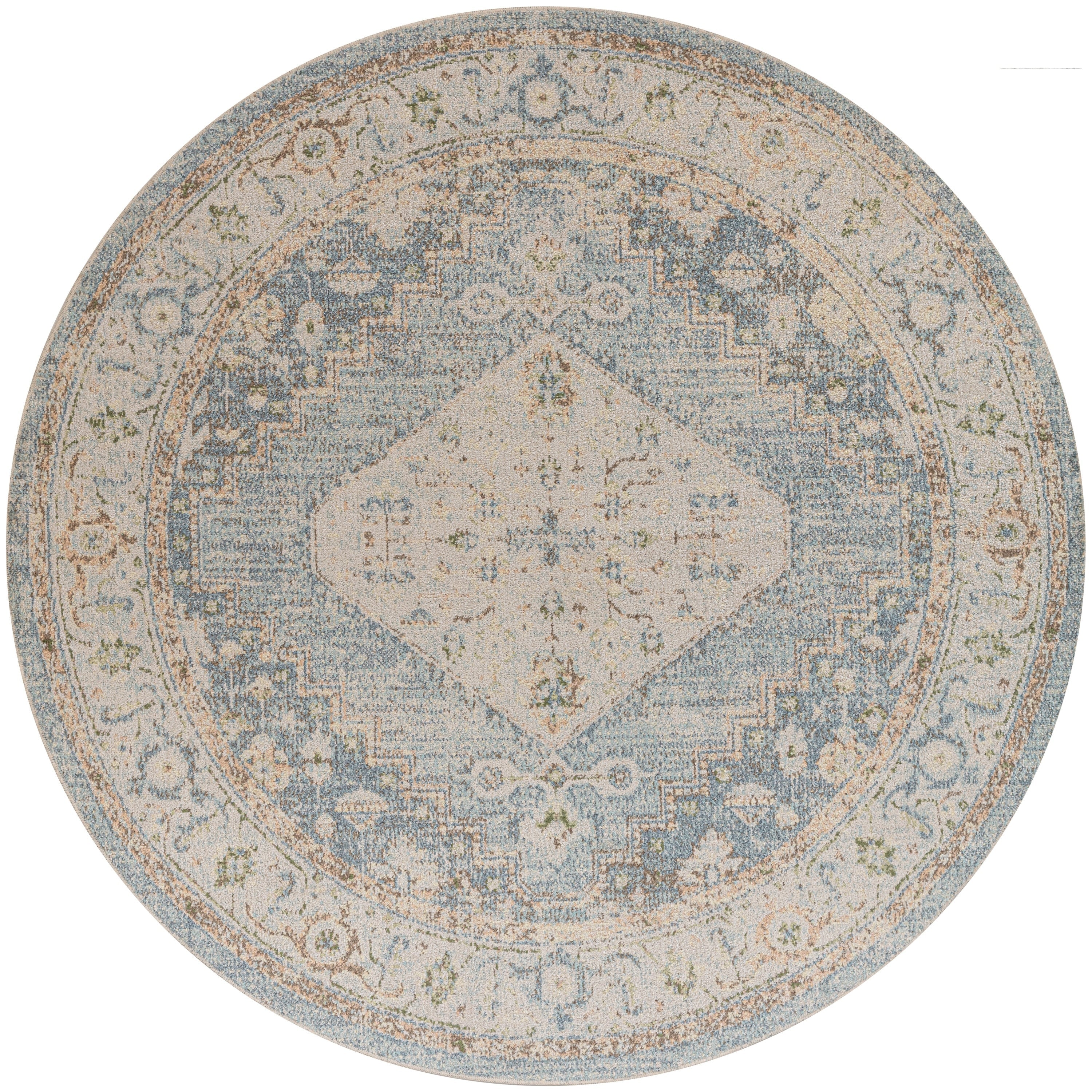 Nourison Abby Machine Washable Indoor only Persian Distressed Area Rug