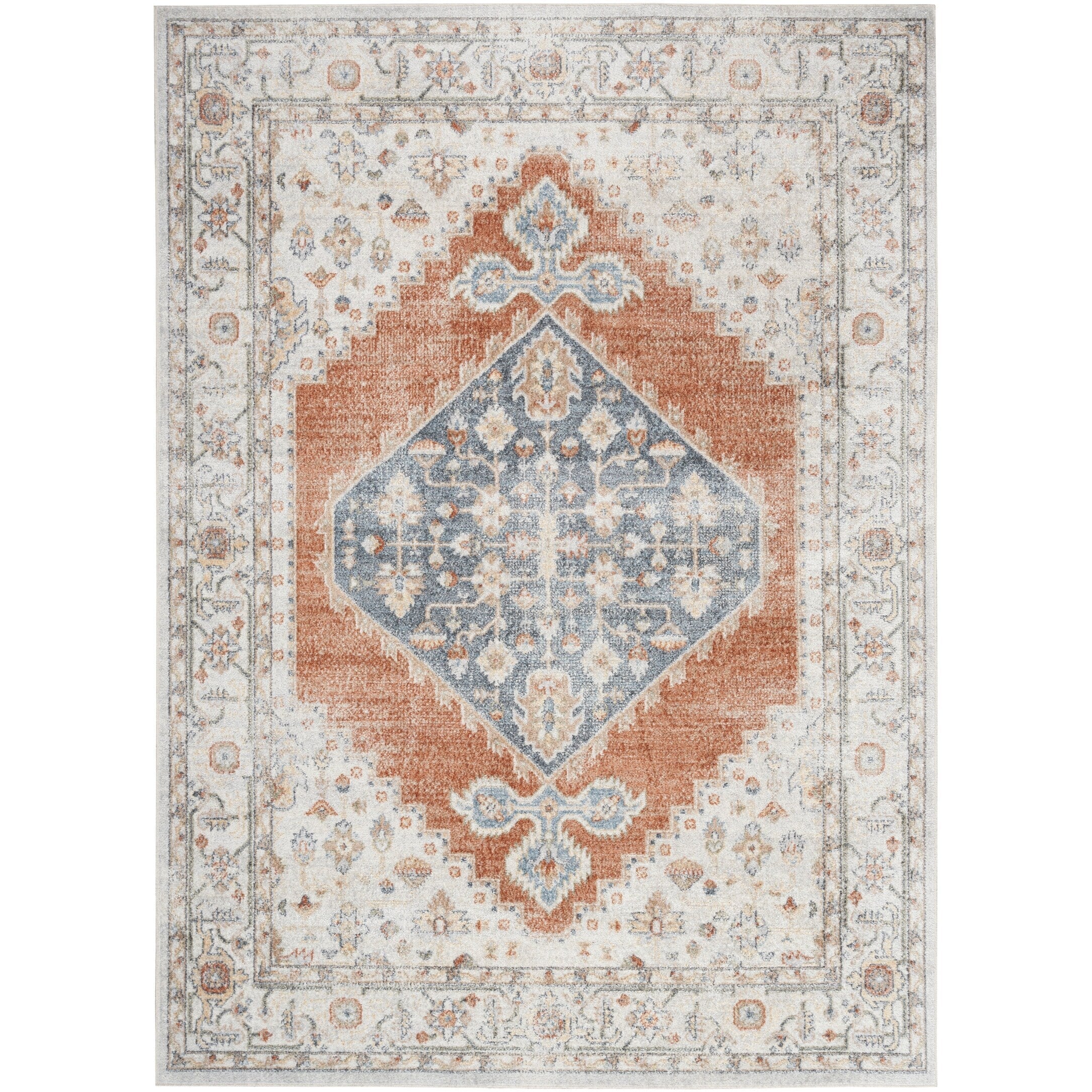 Nourison Abby Machine Washable Indoor only Persian Distressed Area Rug