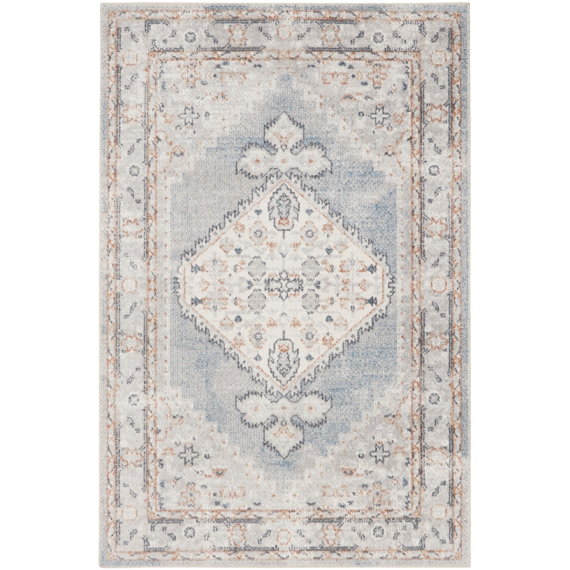 Nourison Abby Machine Washable Indoor only Persian Distressed Area Rug