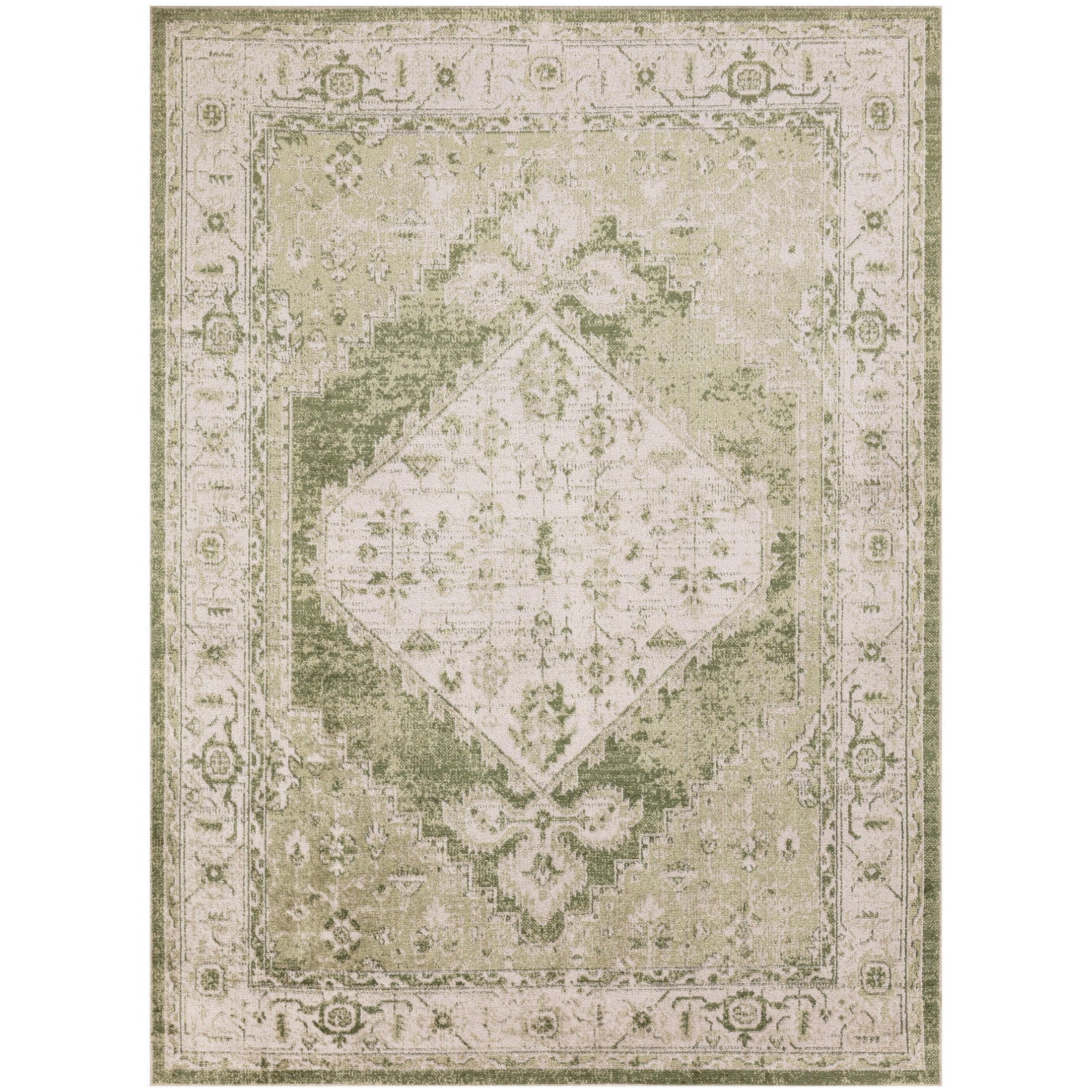 Nourison Abby Machine Washable Indoor only Persian Distressed Area Rug