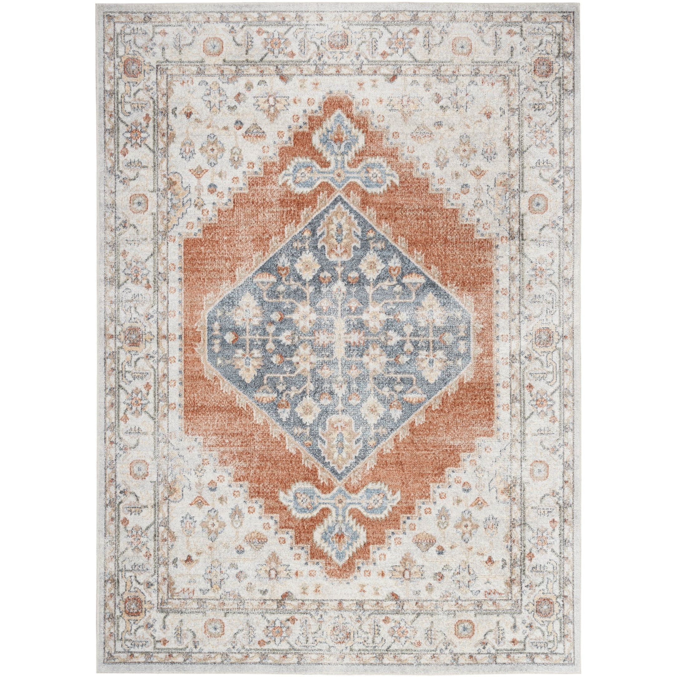 Nourison Abby Machine Washable Indoor only Persian Distressed Area Rug