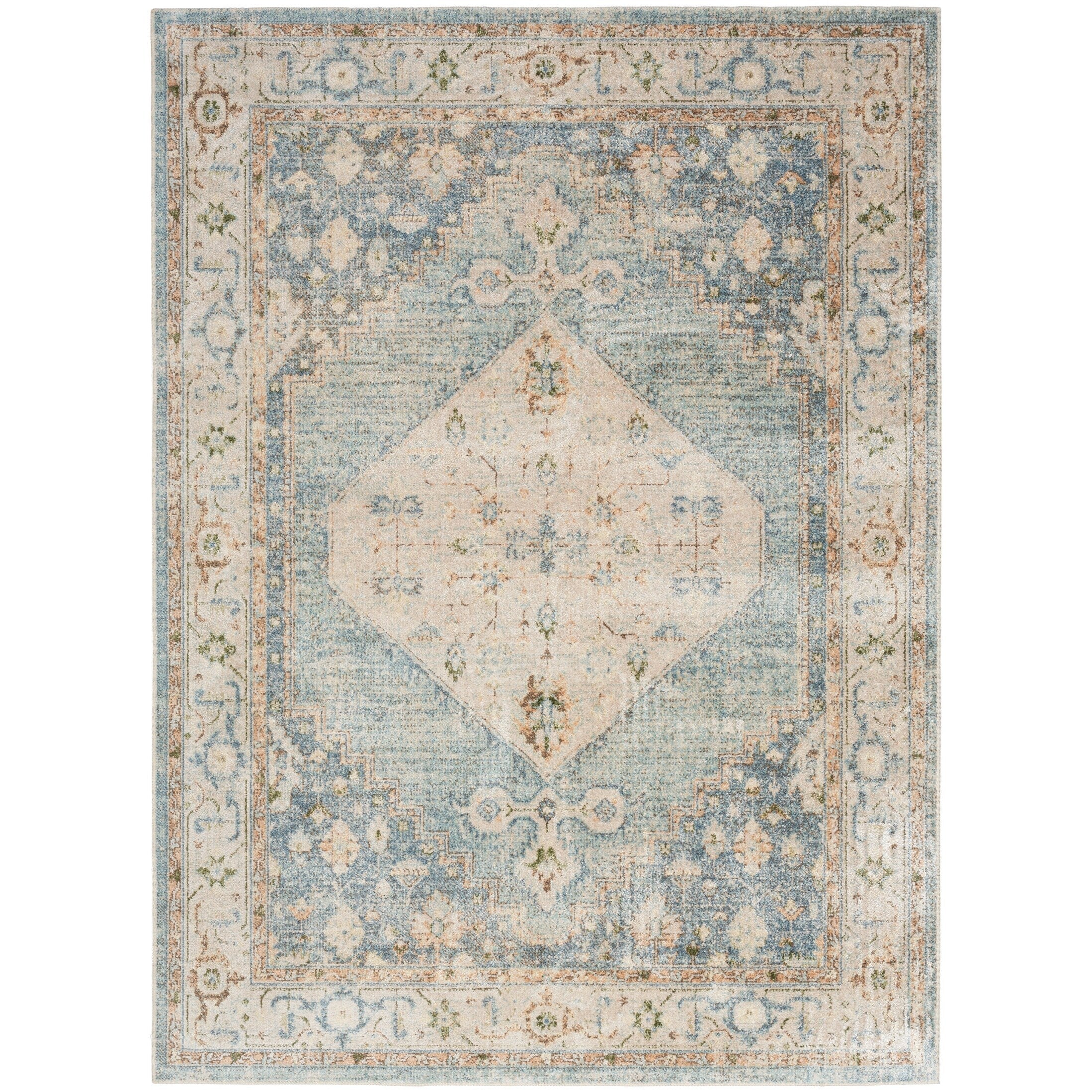 Nourison Abby Machine Washable Indoor only Persian Distressed Area Rug