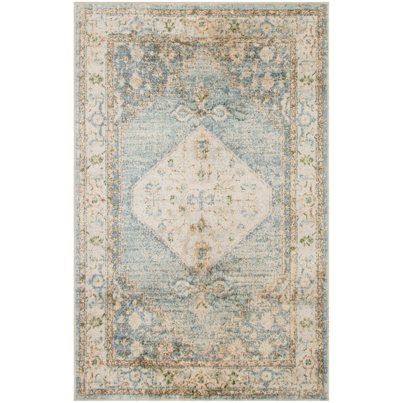 Nourison Abby Machine Washable Indoor only Persian Distressed Area Rug