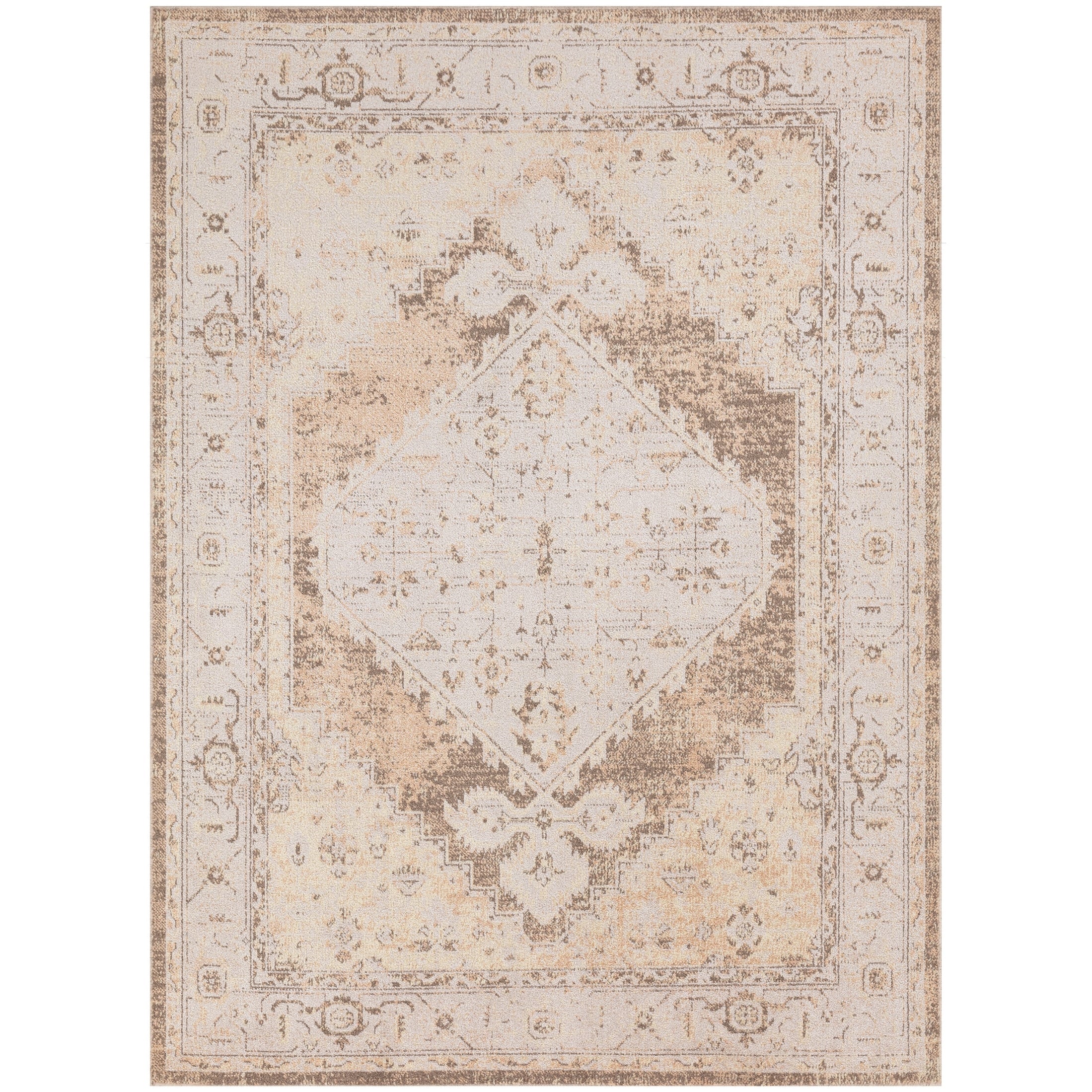 Nourison Abby Machine Washable Indoor only Persian Distressed Area Rug