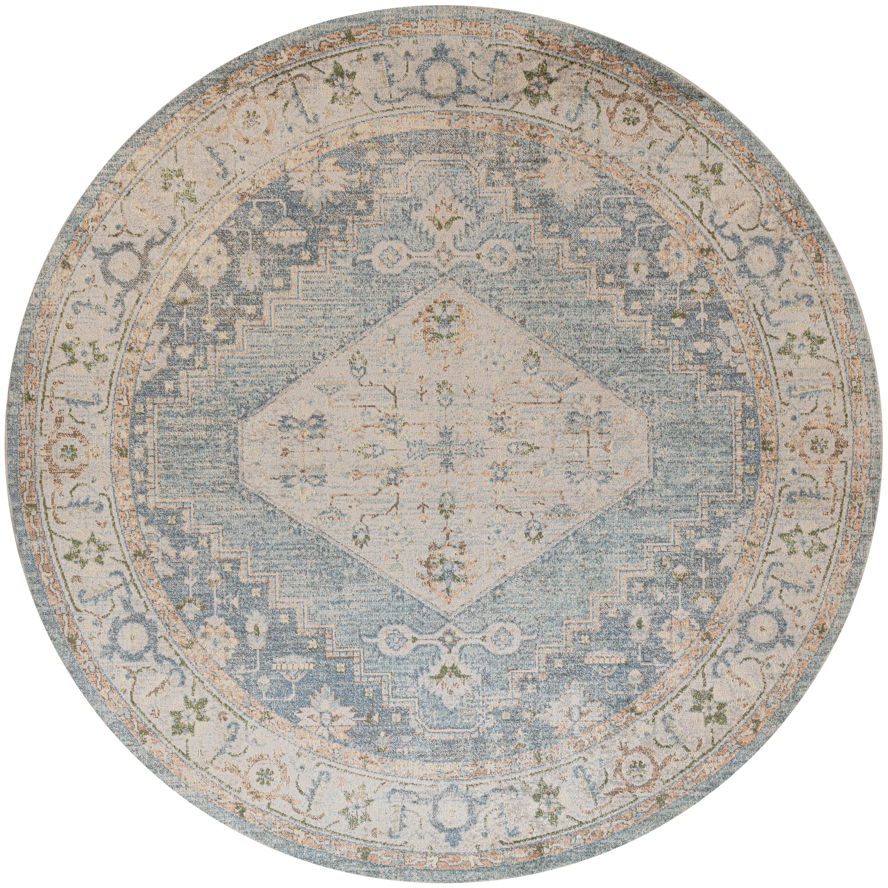 Nourison Abby Machine Washable Indoor only Persian Distressed Area Rug