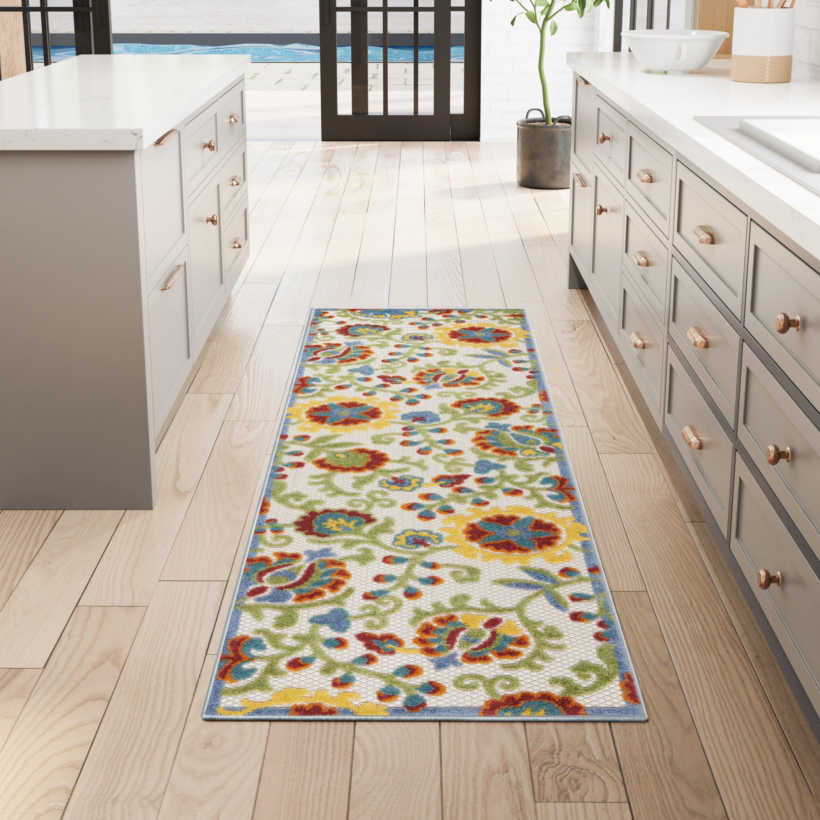 Nourison Alice Indoor/Outdoor Floral Area Rug