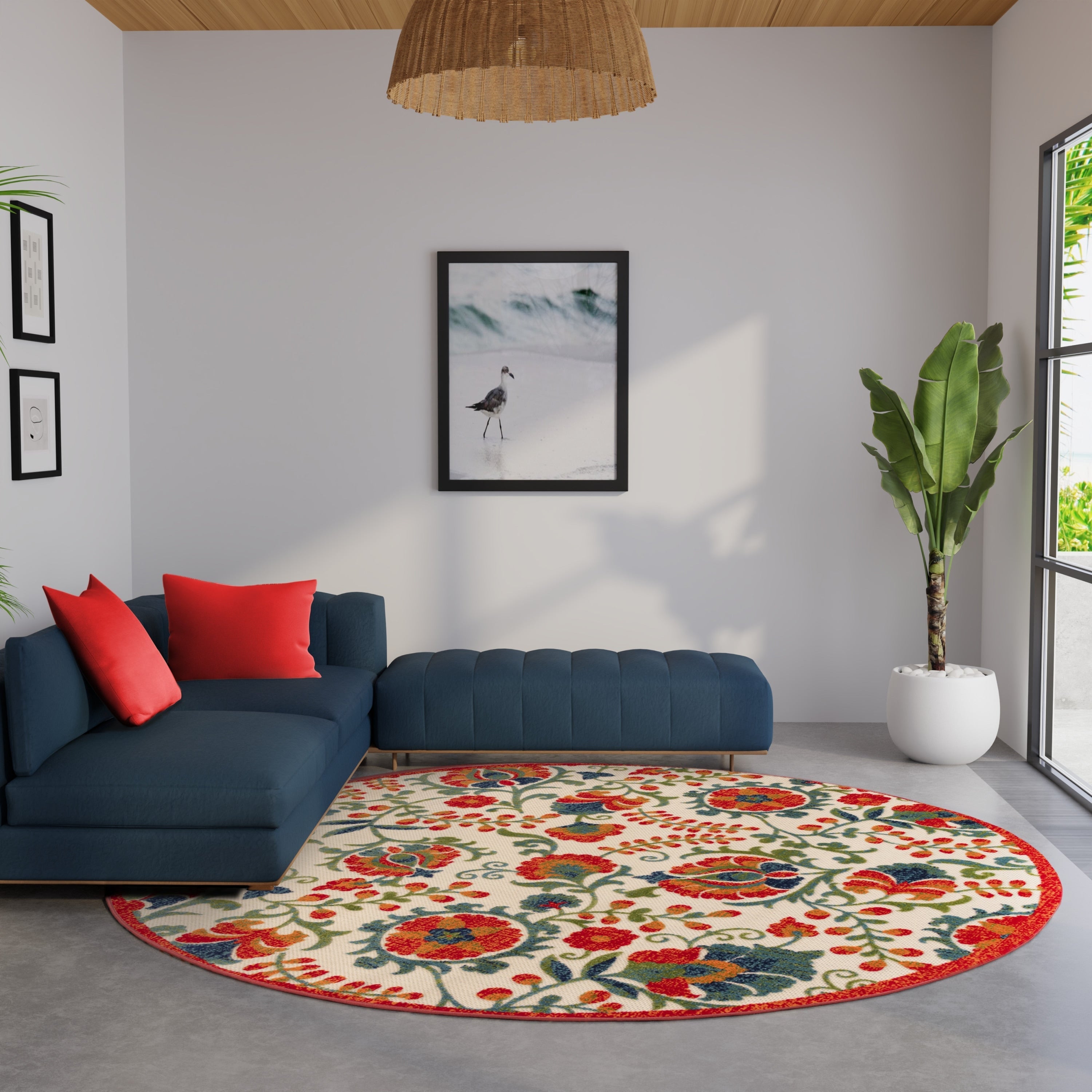 Nourison Alice Indoor/Outdoor Floral Area Rug