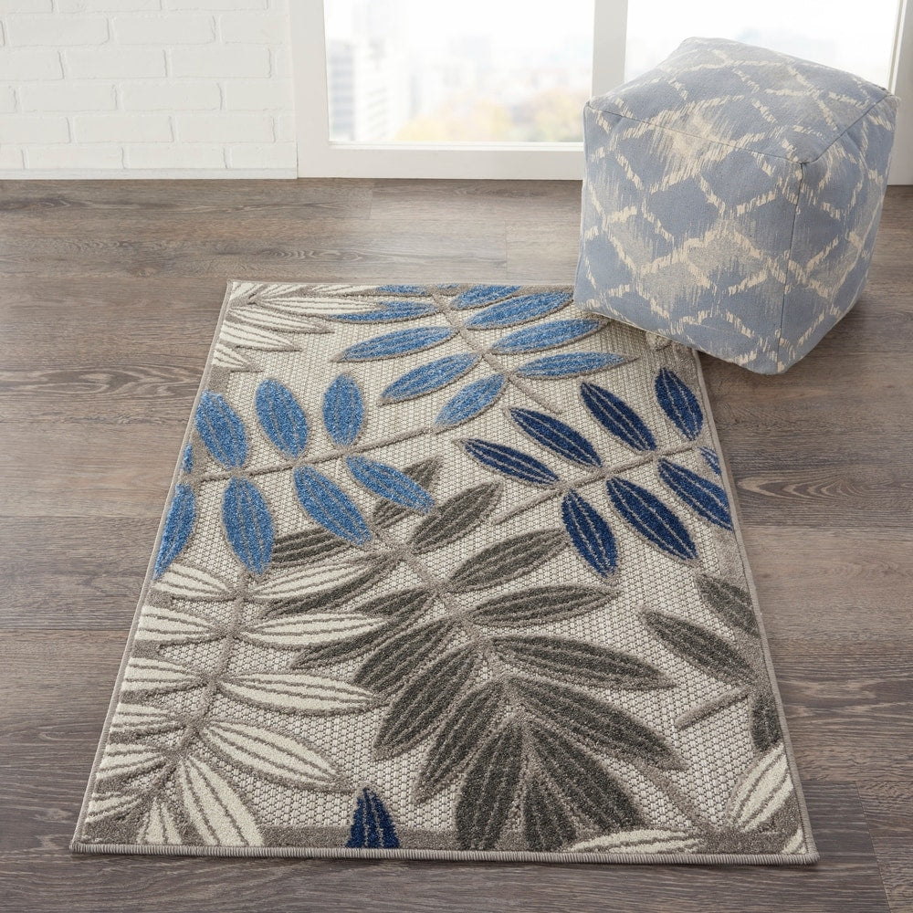Nourison Aloha Leaf Print Vibrant Indoor/Outdoor Area Rug