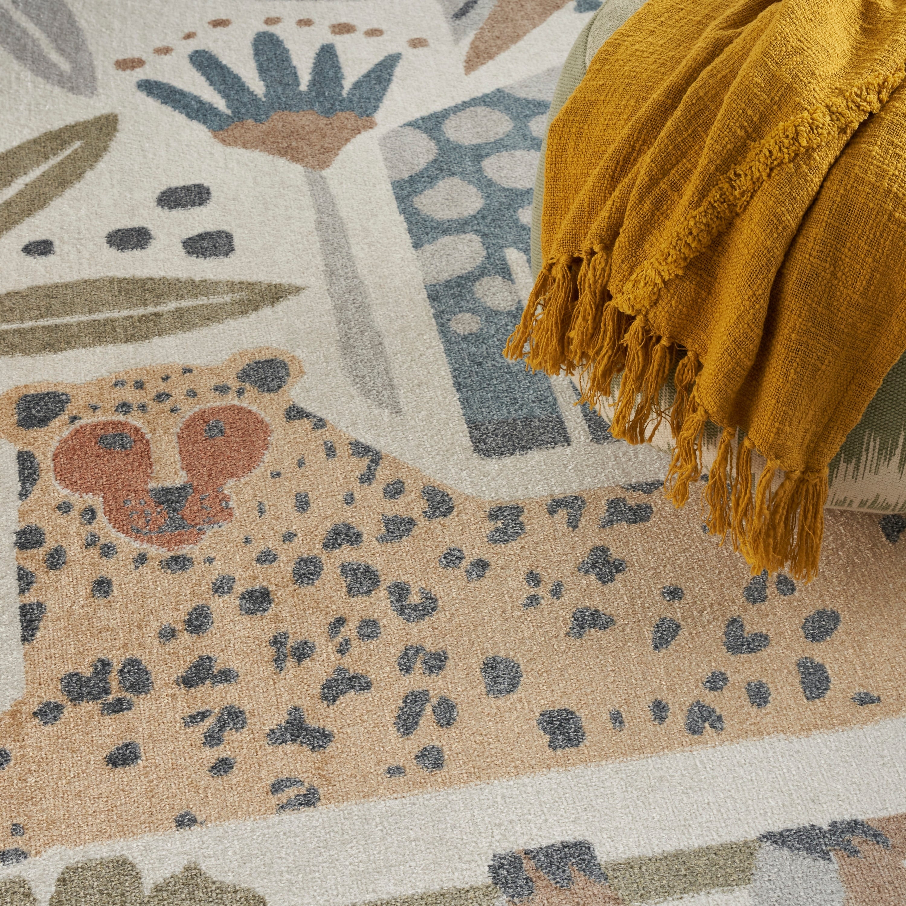 Nourison Astra Machine Washable Animal Print Area Rug