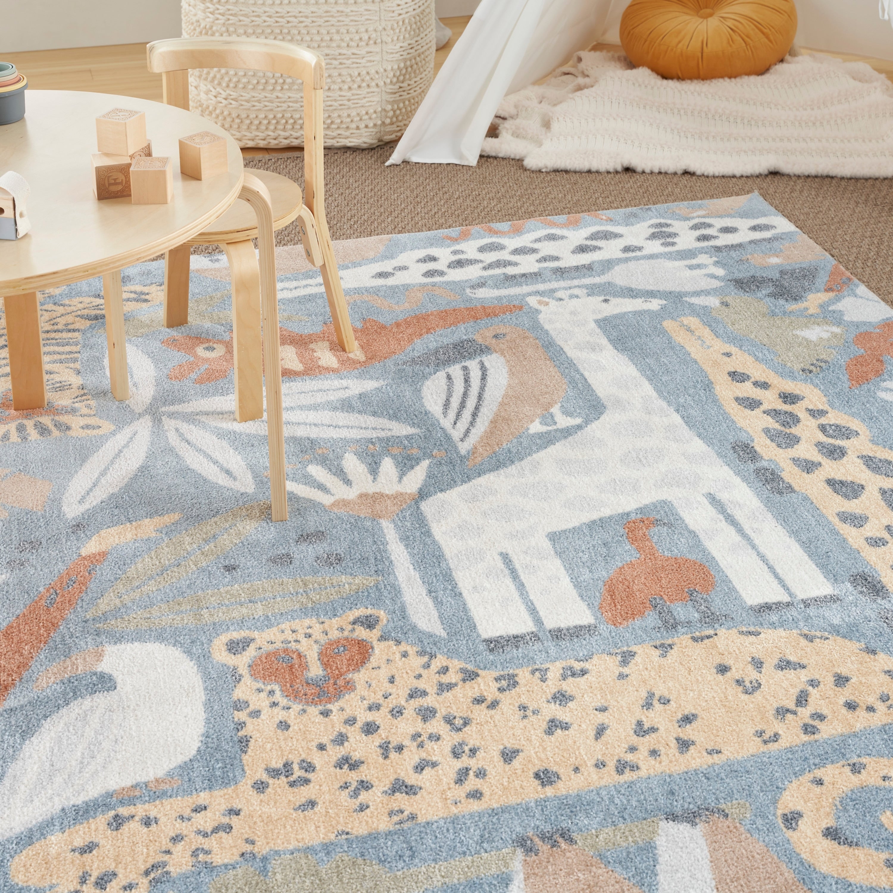 Nourison Astra Machine Washable Animal Print Area Rug