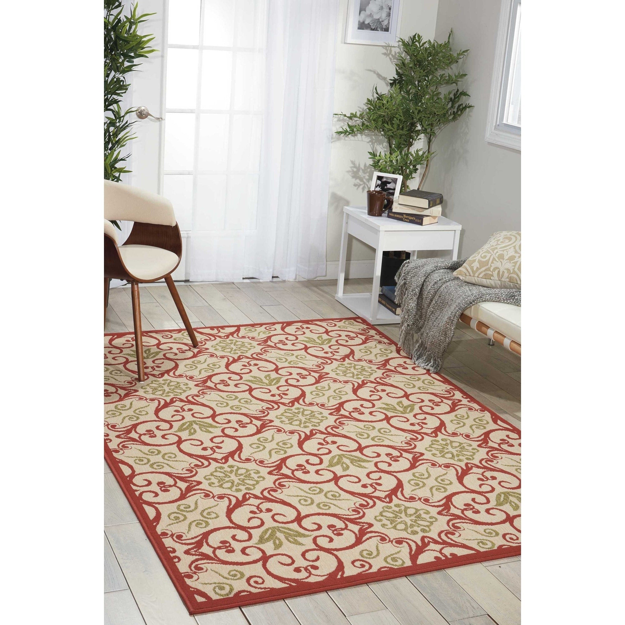 Nourison Caribbean Floral Geometric Indoor/Outdoor Area Rug