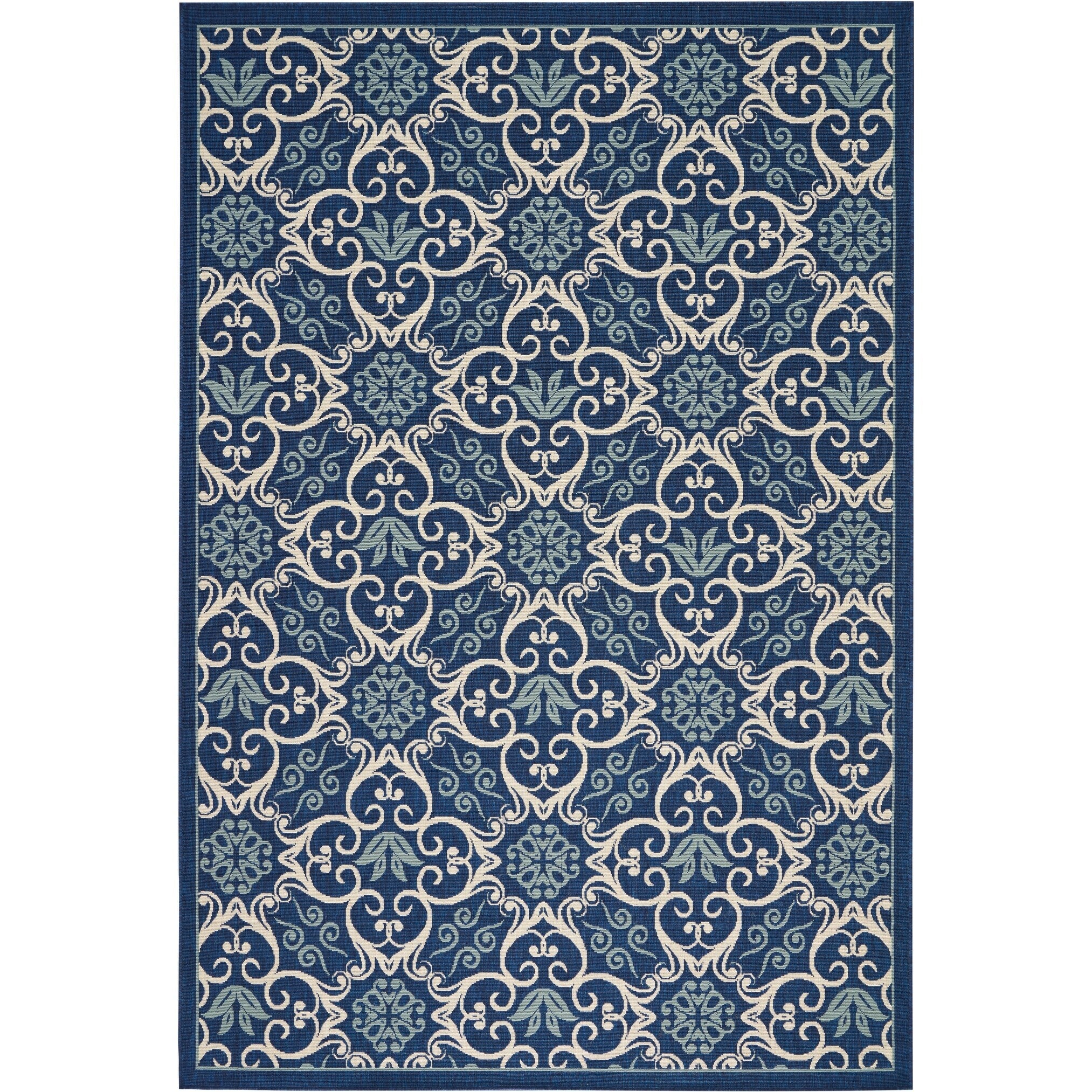 Nourison Caribbean Floral Geometric Indoor/Outdoor Area Rug