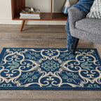 Nourison Caribbean Floral Geometric Indoor/Outdoor Area Rug