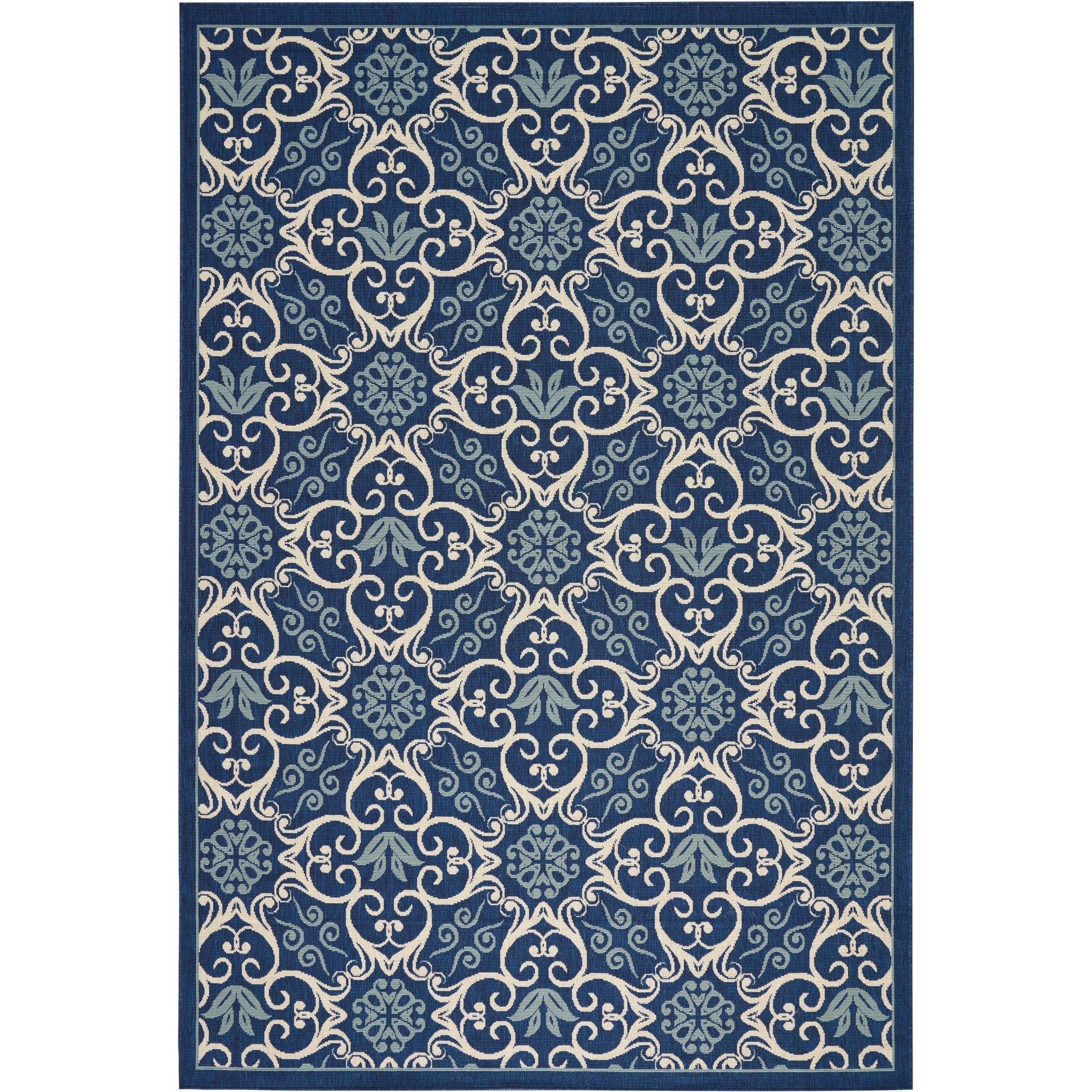 Nourison Caribbean Floral Geometric Indoor/Outdoor Area Rug
