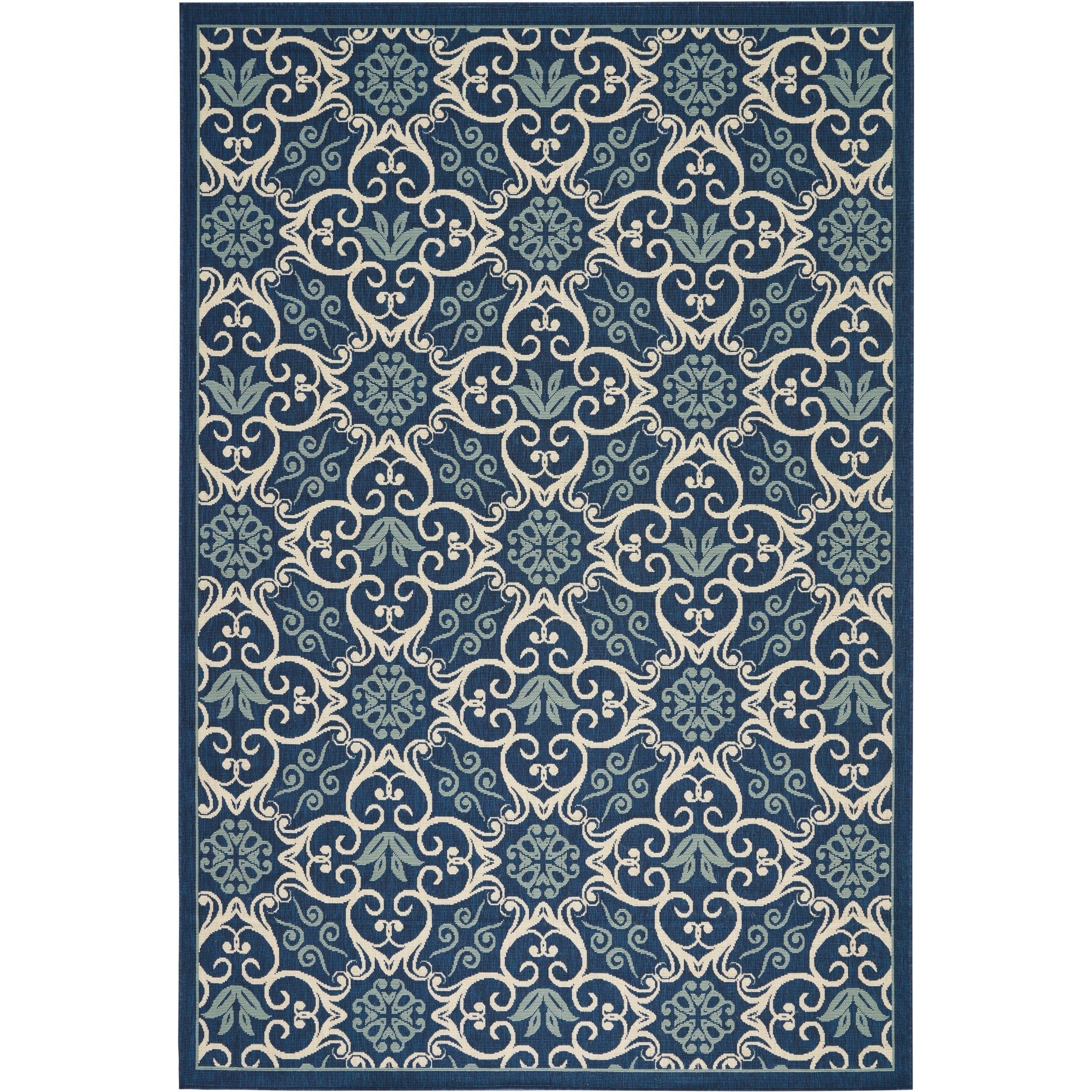 Nourison Caribbean Floral Geometric Indoor/Outdoor Area Rug