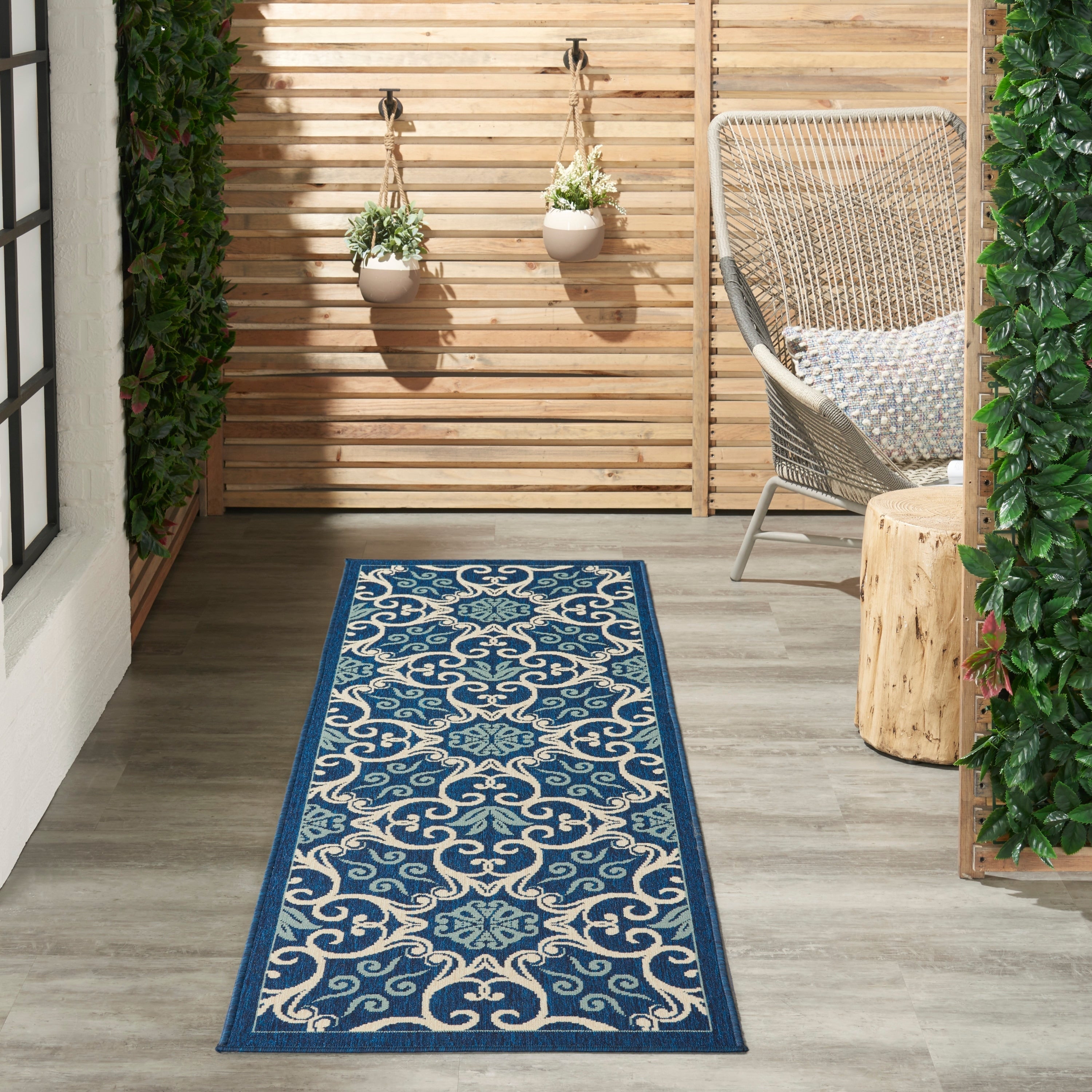 Nourison Caribbean Floral Geometric Indoor/Outdoor Area Rug