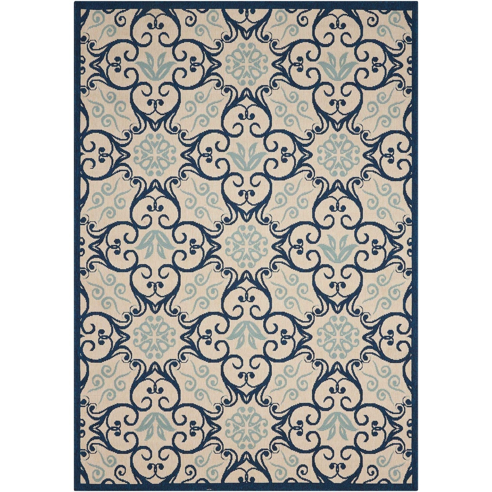 Nourison Caribbean Floral Geometric Indoor/Outdoor Area Rug