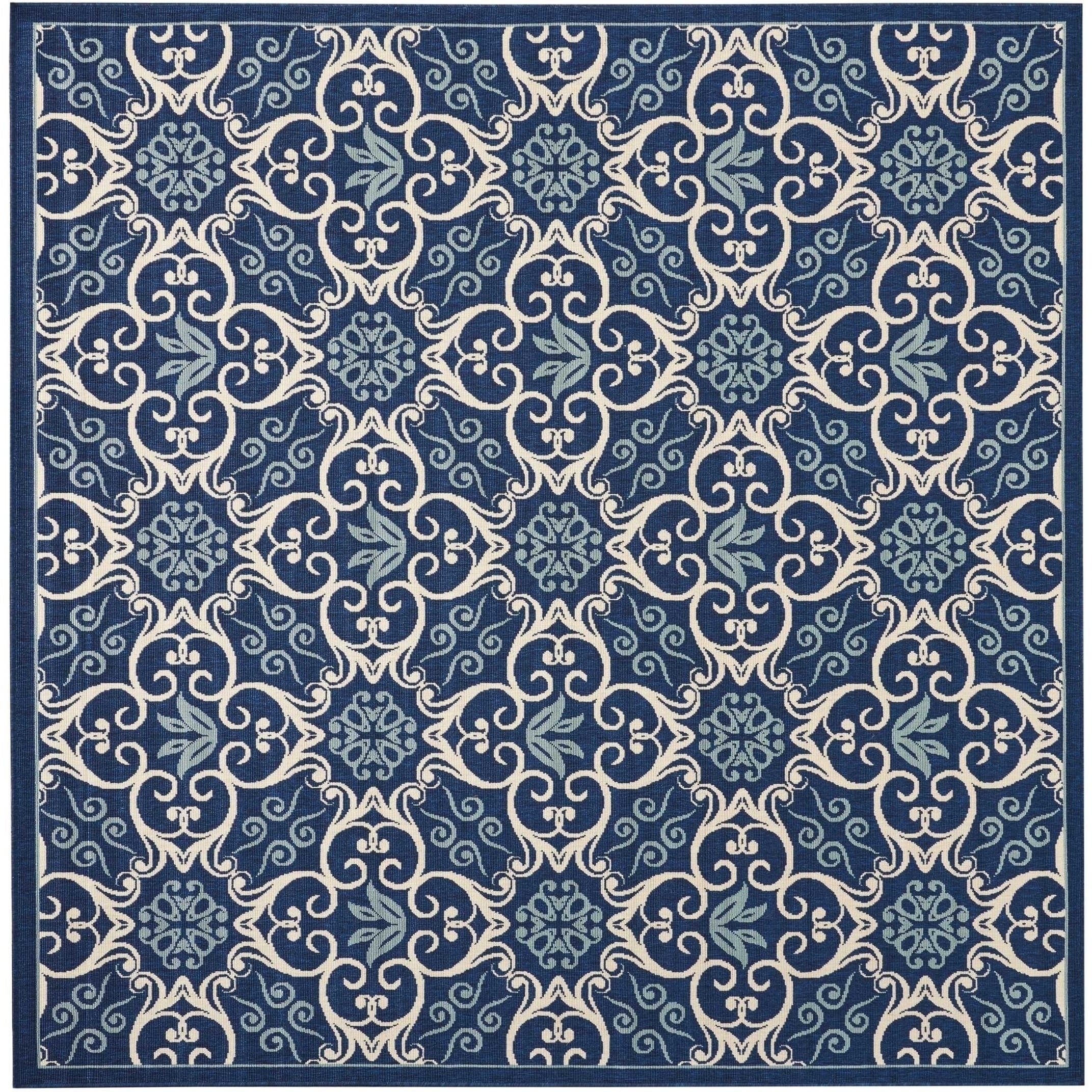 Nourison Caribbean Floral Geometric Indoor/Outdoor Area Rug