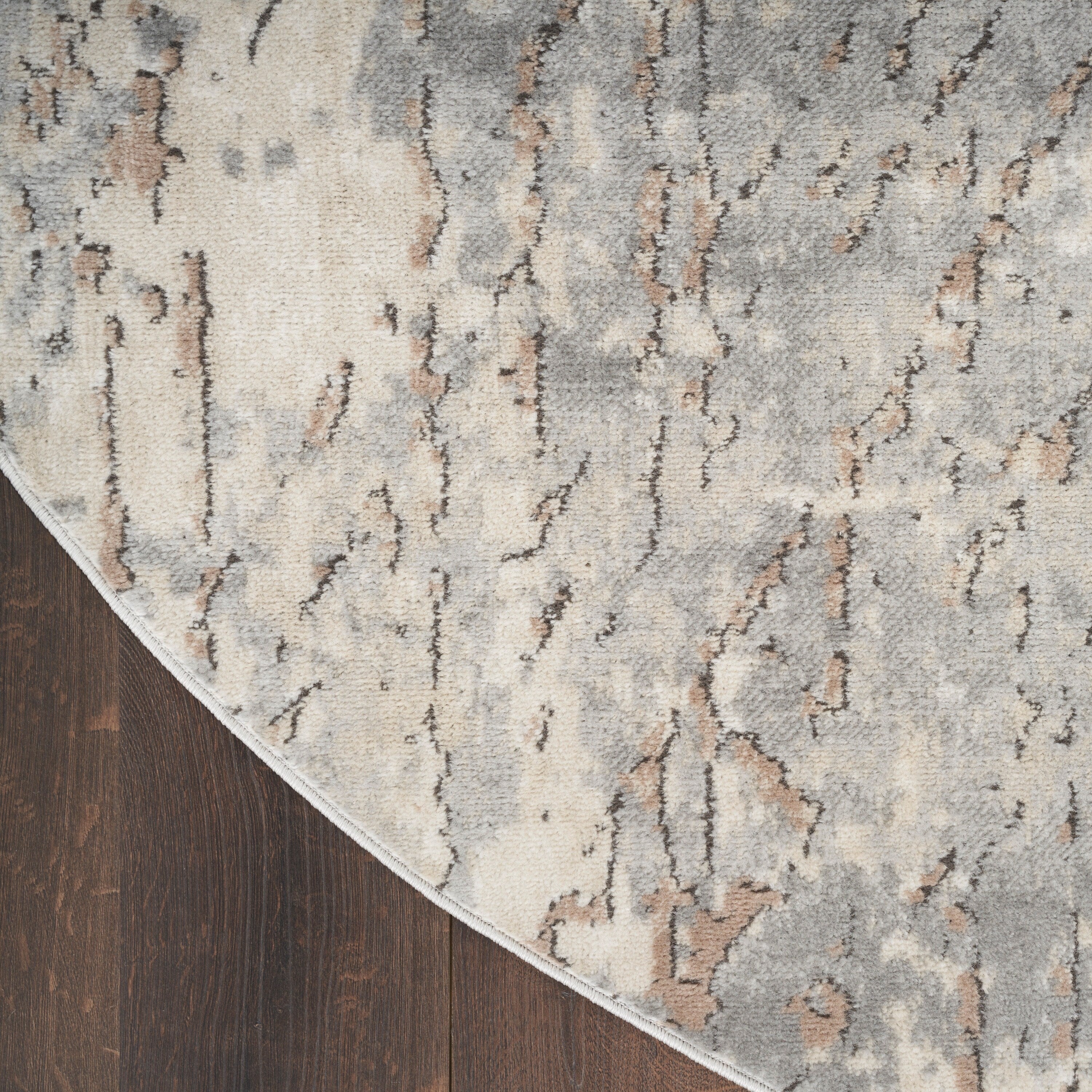 Nourison Concerto Distressed Abstract Beige Grey Area Rug