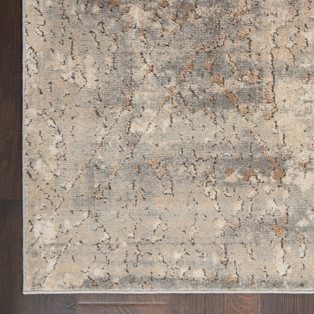 Nourison Concerto Distressed Abstract Beige Grey Area Rug