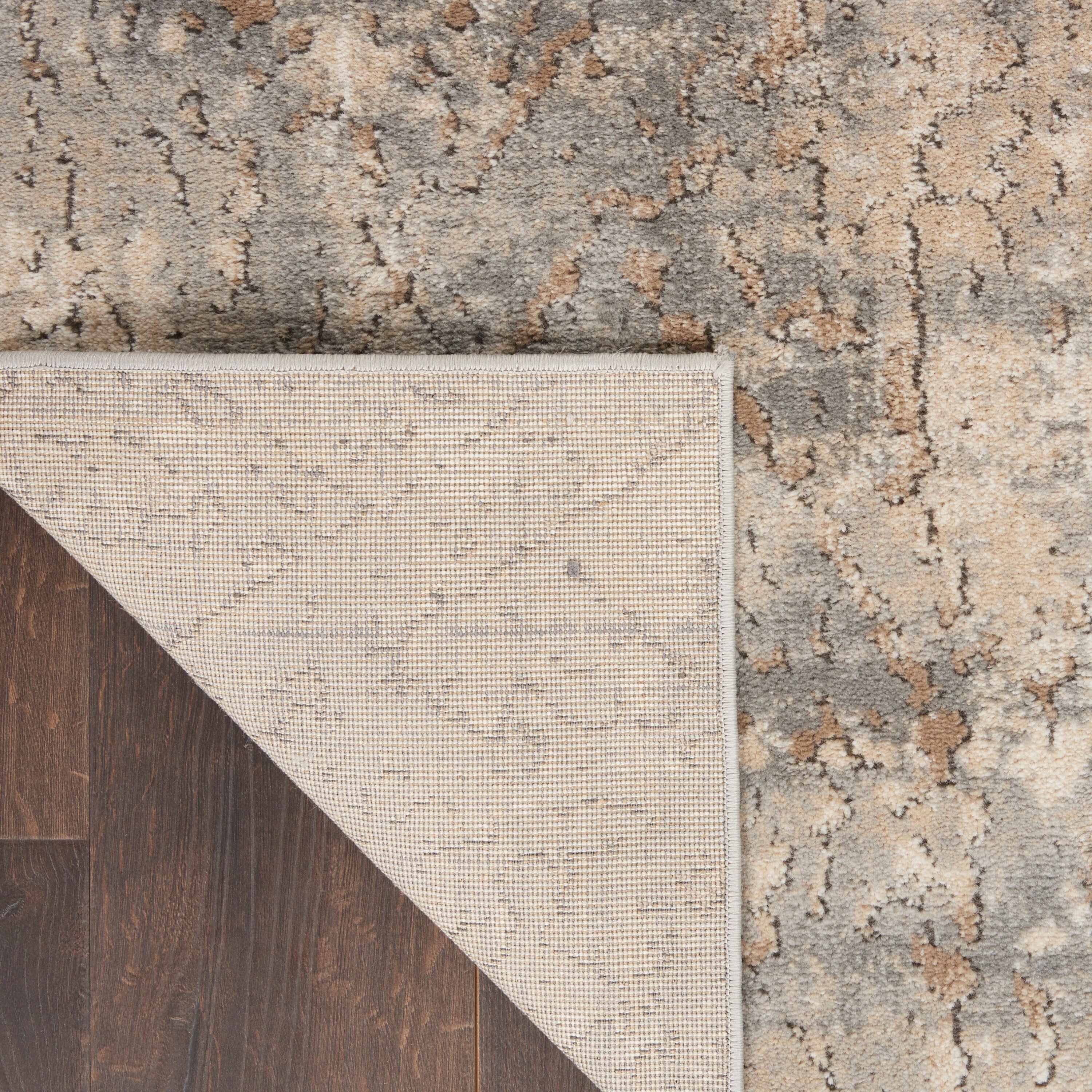 Nourison Concerto Distressed Abstract Beige Grey Area Rug