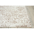 Nourison Damask Distressed Contemporary Area Rug